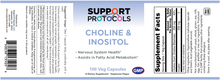 Load image into Gallery viewer, Choline & Inositol 250/250 mg 100 Veg Capsules