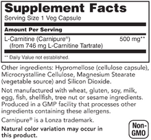 Load image into Gallery viewer, L-Carnitine 500 mg 60 Veg Capsules