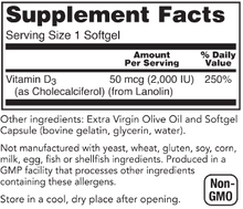 Load image into Gallery viewer, Vitamin D-3 2000 IU 120 Softgels