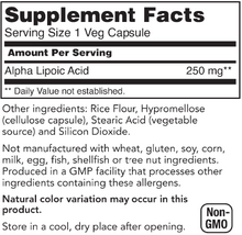 Load image into Gallery viewer, Alpha Lipoic Acid 250 mg 120 Veg Capsules
