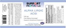 Load image into Gallery viewer, Alpha Lipoic Acid 250 mg 120 Veg Capsules
